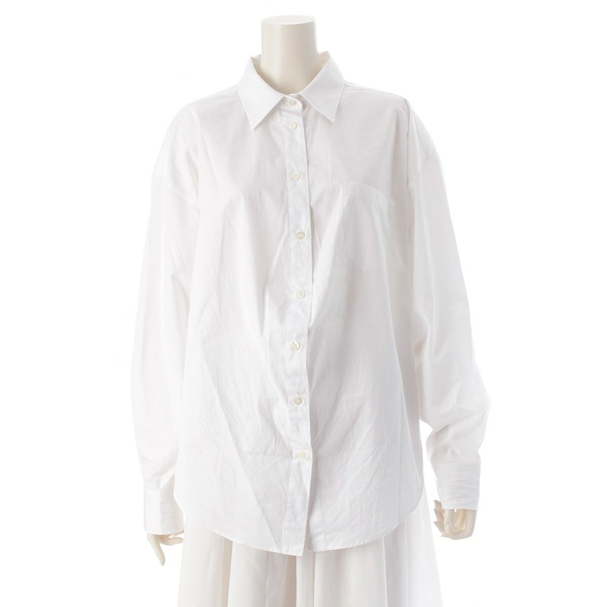 プラダ 22年 バックログ エンブロイダリー ポプリン ブラウス シャツ