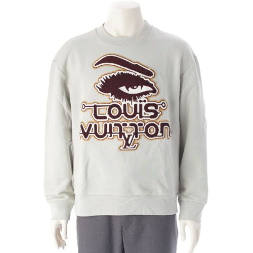 LOUISVUITTON ルイヴィトン 長袖 カットソー ロゴ刺繍 レザーベルト