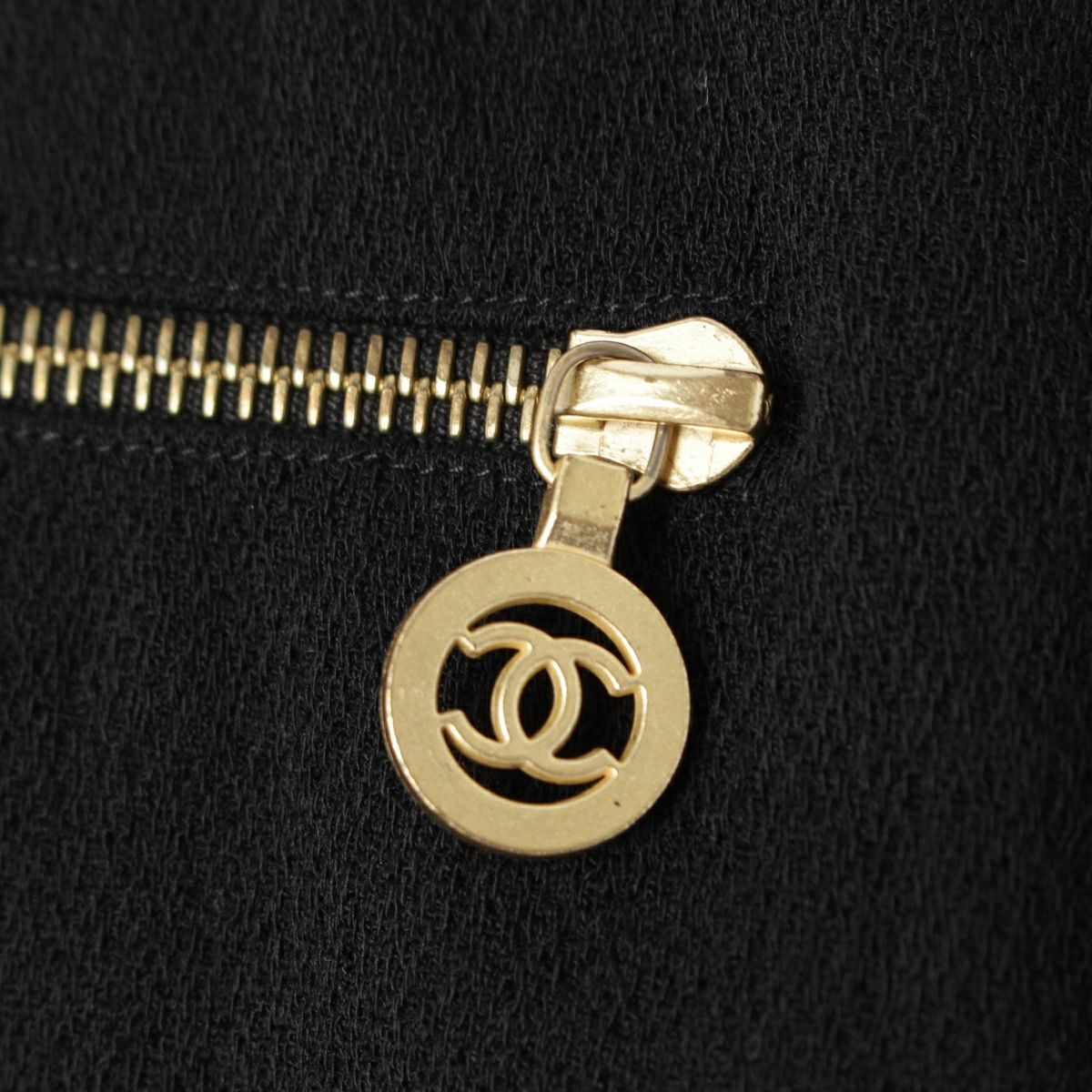 CHANEL*シャネル　パイル生地 タイトスカート ロング ツイード 36 黒 シャネル(CHANEL)シャネル ツイードスカート ロングスカート