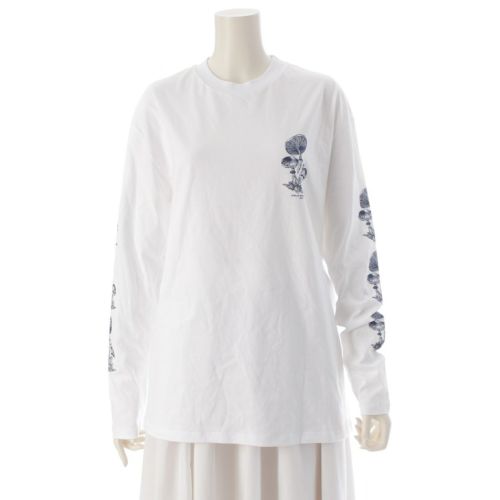 ステラマッカートニー コットン プリント ロング T 長袖Ｔシャツ トップス ホワイト S