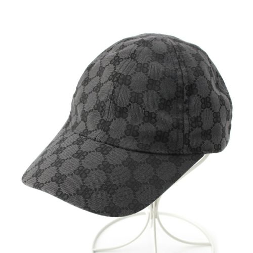 バレンシアガ グッチ GUCCI ハッカープロジェクト キャップ 帽子 ブラック S 55CM
