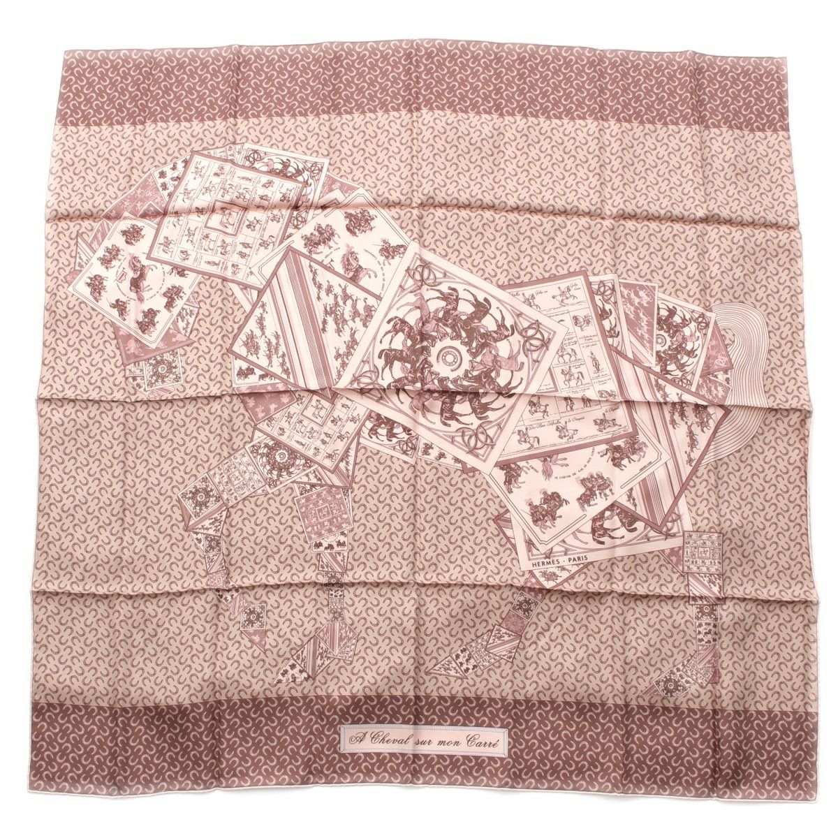 エルメス カレ90 A Cheval sur mon Carre カレの馬に乗って シルク