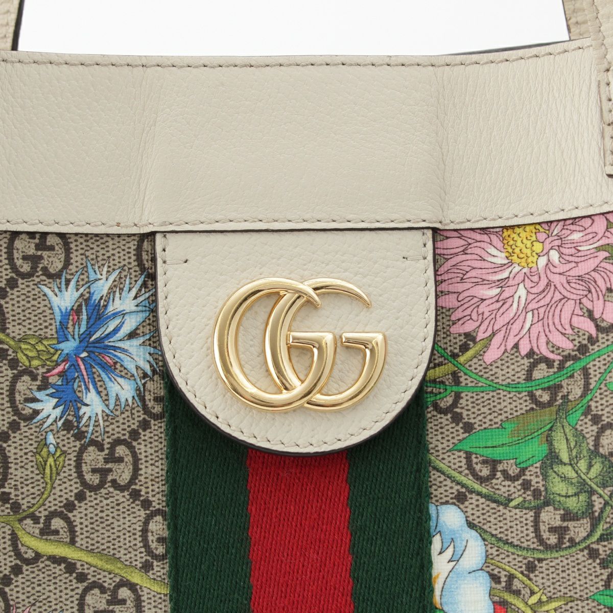 グッチ GGスプリームキャンバス オフディア フラワー トートバッグ