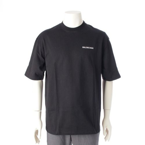 バレンシアガ 20年 コットン ロゴ 半袖Ｔシャツ トップス 612966 ブラック XXS
