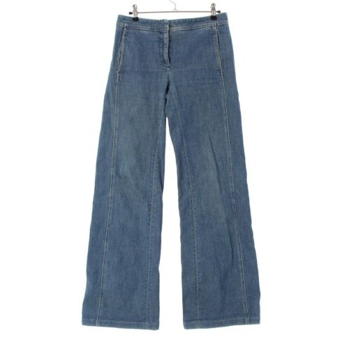 シャネル 07C ココボタン フレア デニムパンツ ジーンズ P29930 ブルー 38