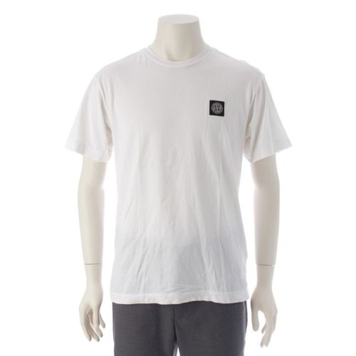 ストーンアイランド コットン ロゴ 半袖Tシャツ カットソー トップス 101524113 ホワイト M