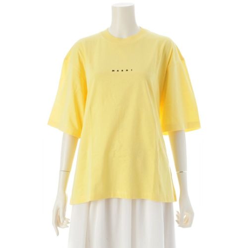 マルニ ロゴ プリント カットソー Tシャツ トップス THJE0263P1 イエロー 40