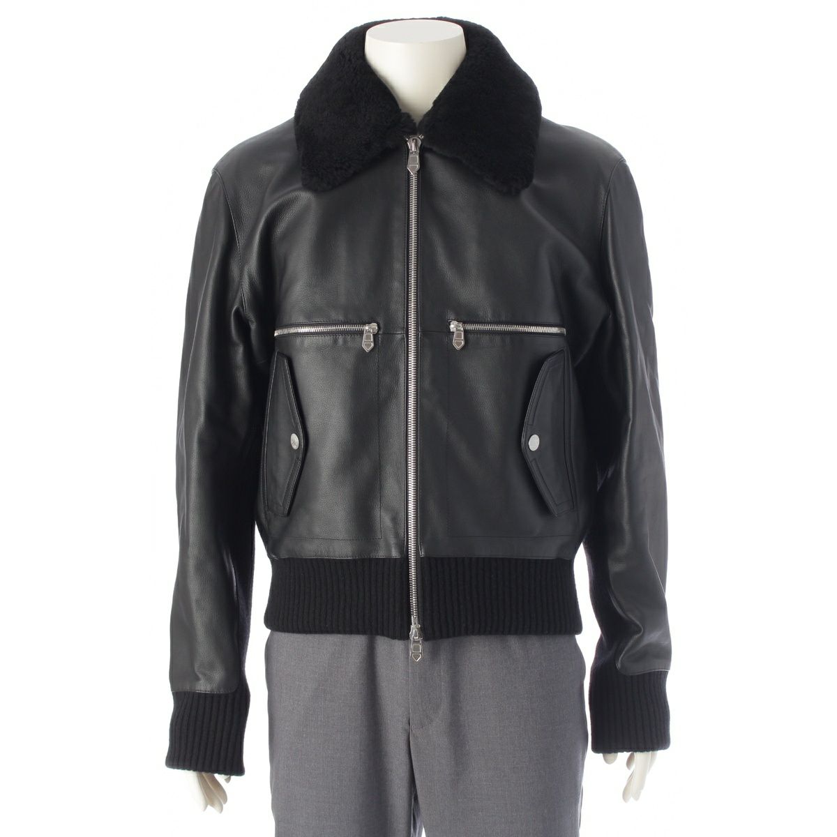 クリスチャンディオール 24AW アルパカ シルク カシミヤ 襟レース  