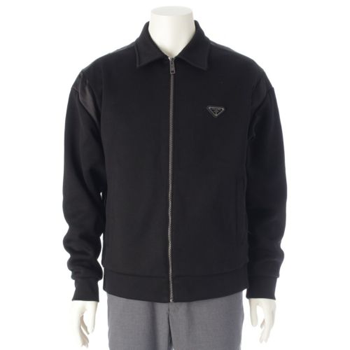 プラダ 24年 コットン トライアングルロゴ テクニカル ブルゾン ジャケット UJL85B ブラック M
