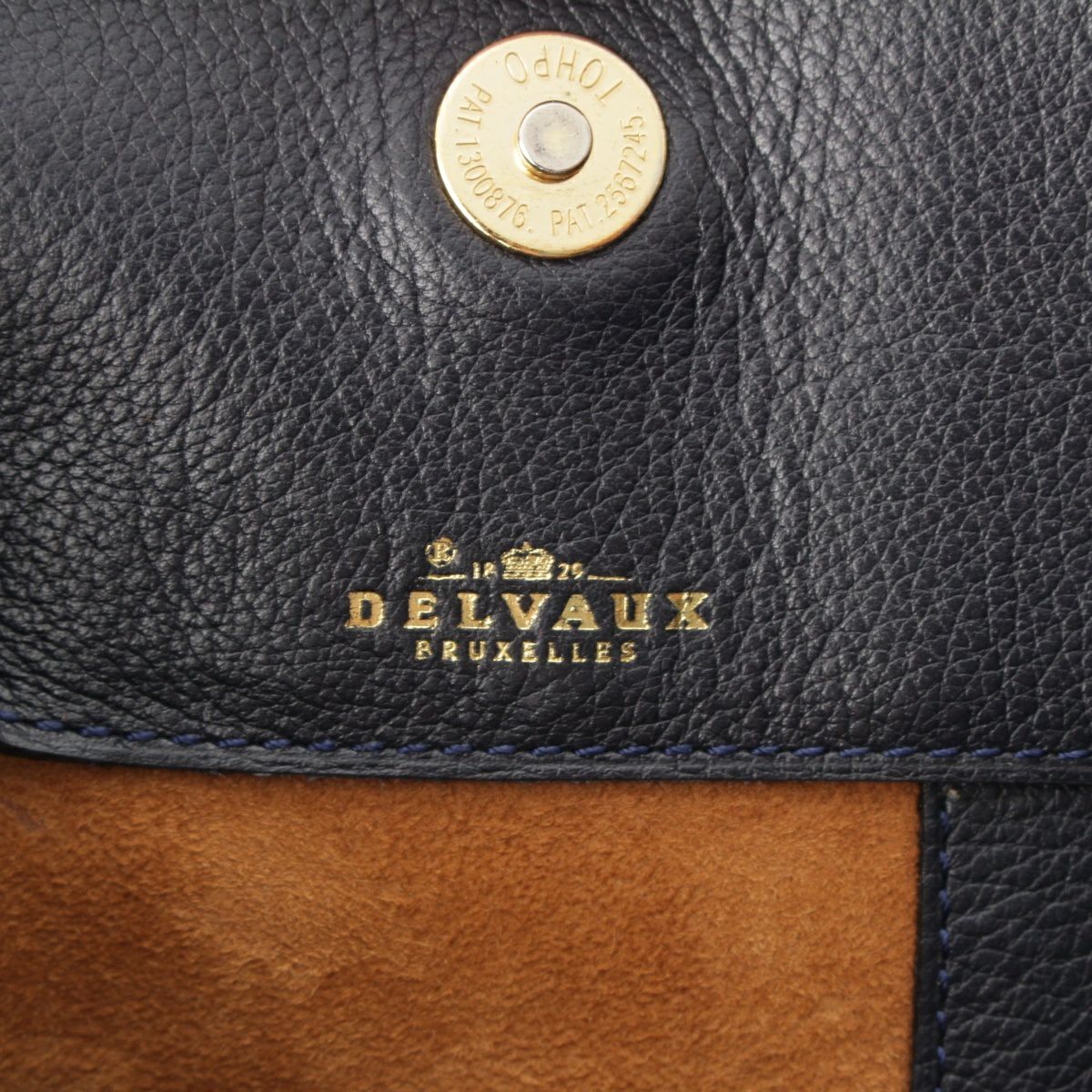 FENDI ネイビー ファー レザー バッグ 保存袋付き