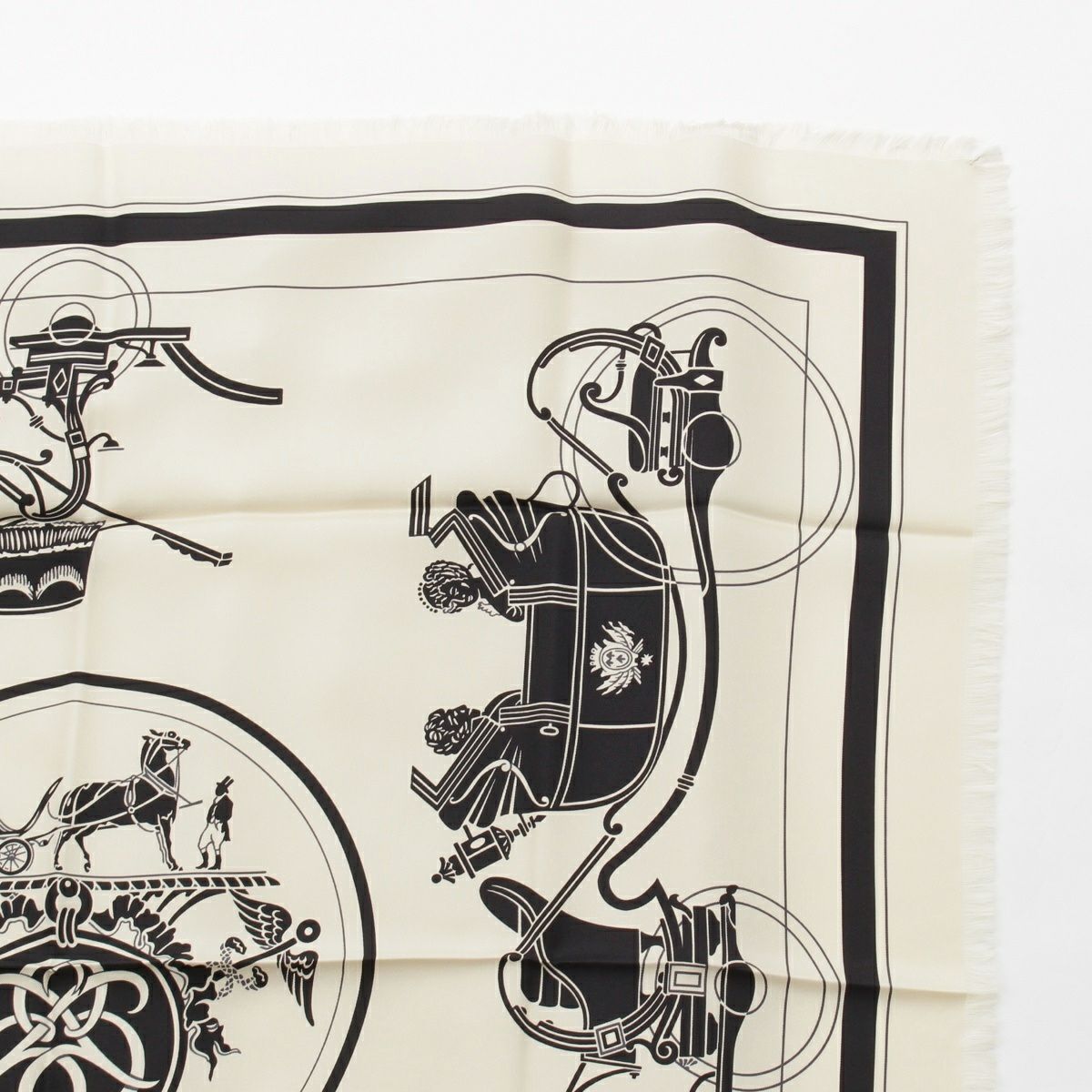 エルメス カレ80 シルク EX-LIBRIS FRINGE エクスリブリスフリンジ