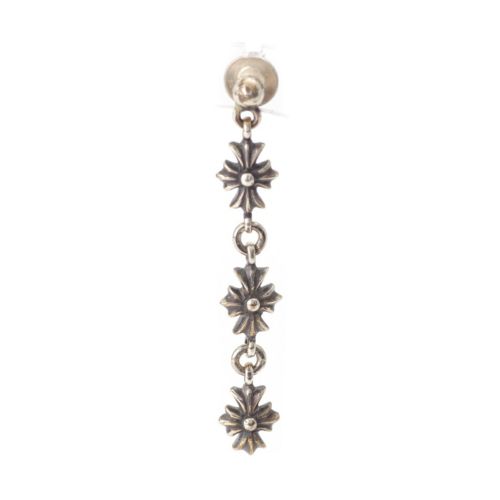 クロムハーツ TINY E CH PLS 3 タイニーECHプラス3ドロップ 925×K14 ピアス ジュエリー 925 シルバー 2.9g