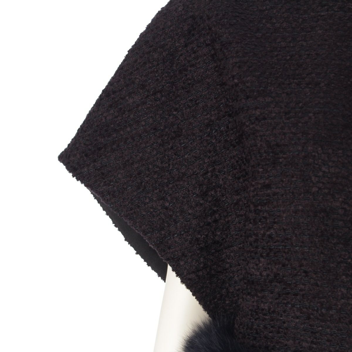 格安　Drawer ファーツイード ジレ'24年HIVER 新品同様 ドゥロワー 24AW シルク昆 HIVER ファーツイード ジレ ベスト