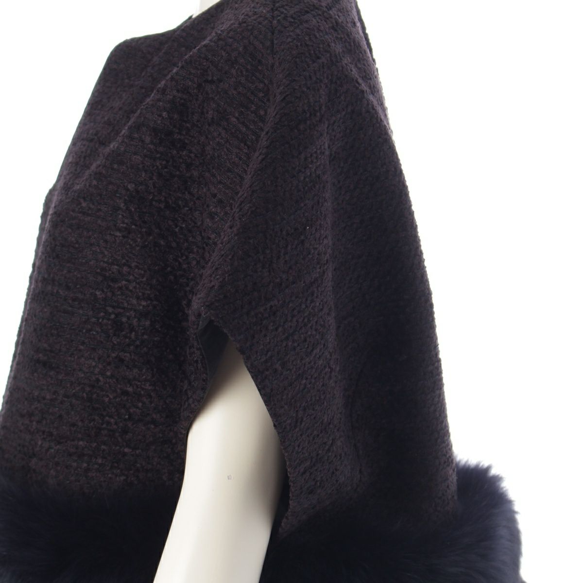 ドゥロワー 24AW シルク昆 HIVER ファーツイード ジレ ベスト