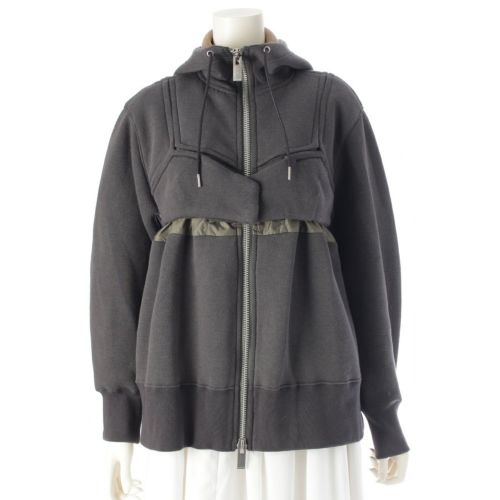 サカイ 22AW スウェット ジップアップ ブルゾン パーカー パーカー 22-06248 グレー、オリーブ １