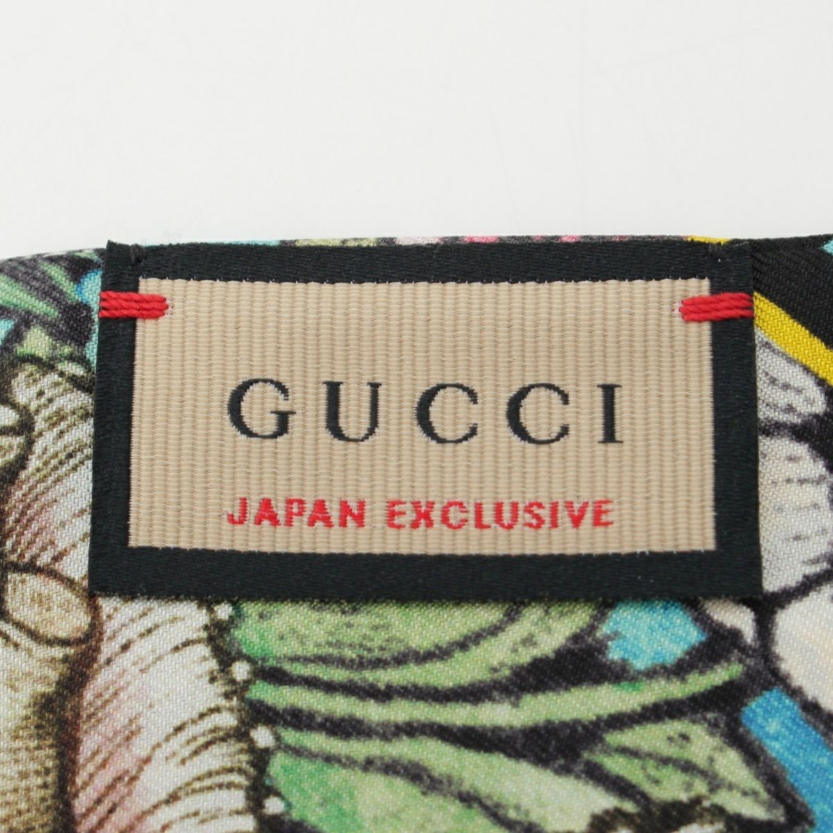 グッチ　ヒグチユウコ　シルク　ネックボウ 日本限定 ヒグチユウコ シルク リボンボルドー＆ピンク シルク