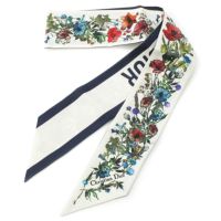 ディオール シルク ミッツァ ロゴ 花柄 フラワー スカーフ