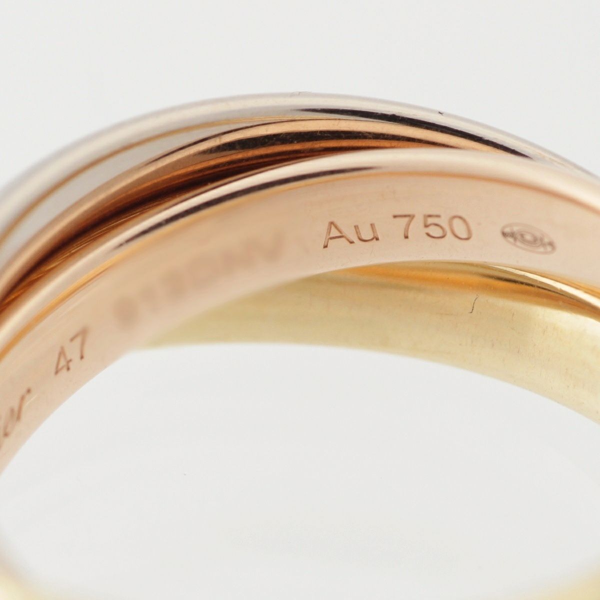 カルティエ トリニティ クラシックモデル MM スリーカラー リング 指輪