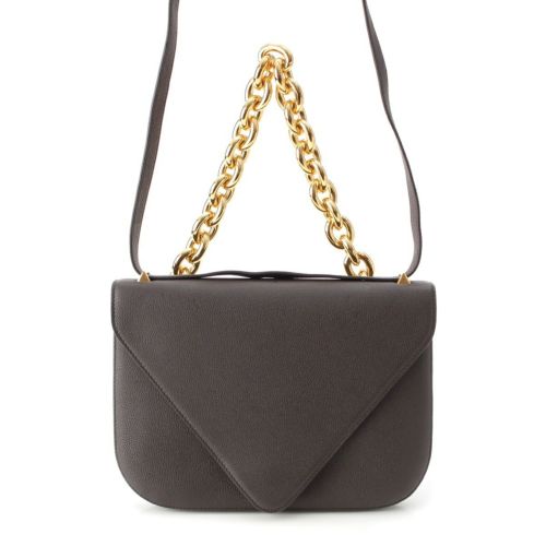 ボッテガヴェネタ マウント エンベロープ スムースカーフレザー チェーン ショルダーバッグ 667398 ブラウン