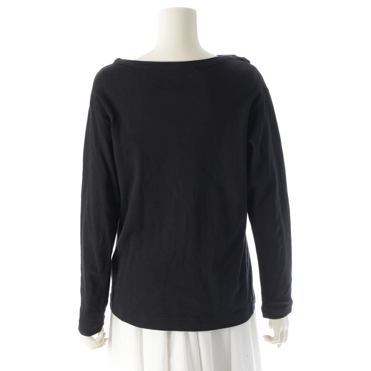 ワイズ ワークショップ フラワーモチーフ クルーネック 長袖Tシャツ  