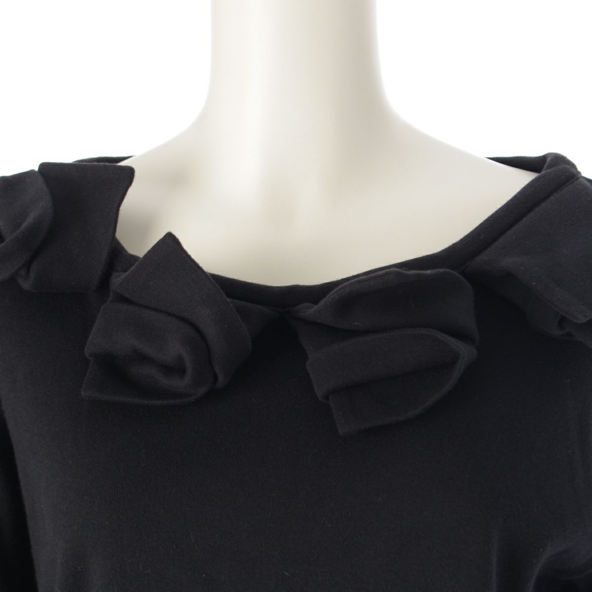 ワイズ ワークショップ フラワーモチーフ クルーネック 長袖Tシャツ  