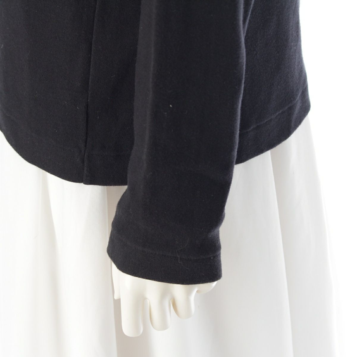 ワイズ ワークショップ フラワーモチーフ クルーネック 長袖Tシャツ  