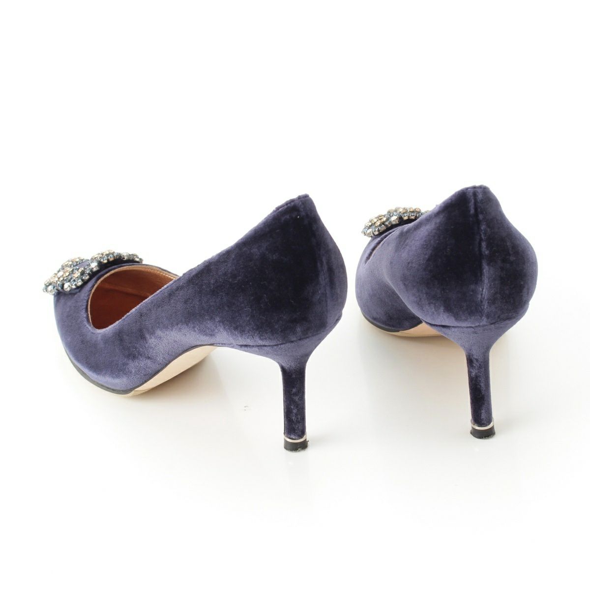 マノロブラニク ハンギシ ベルベット 70 ヒール パンプス シューズ  