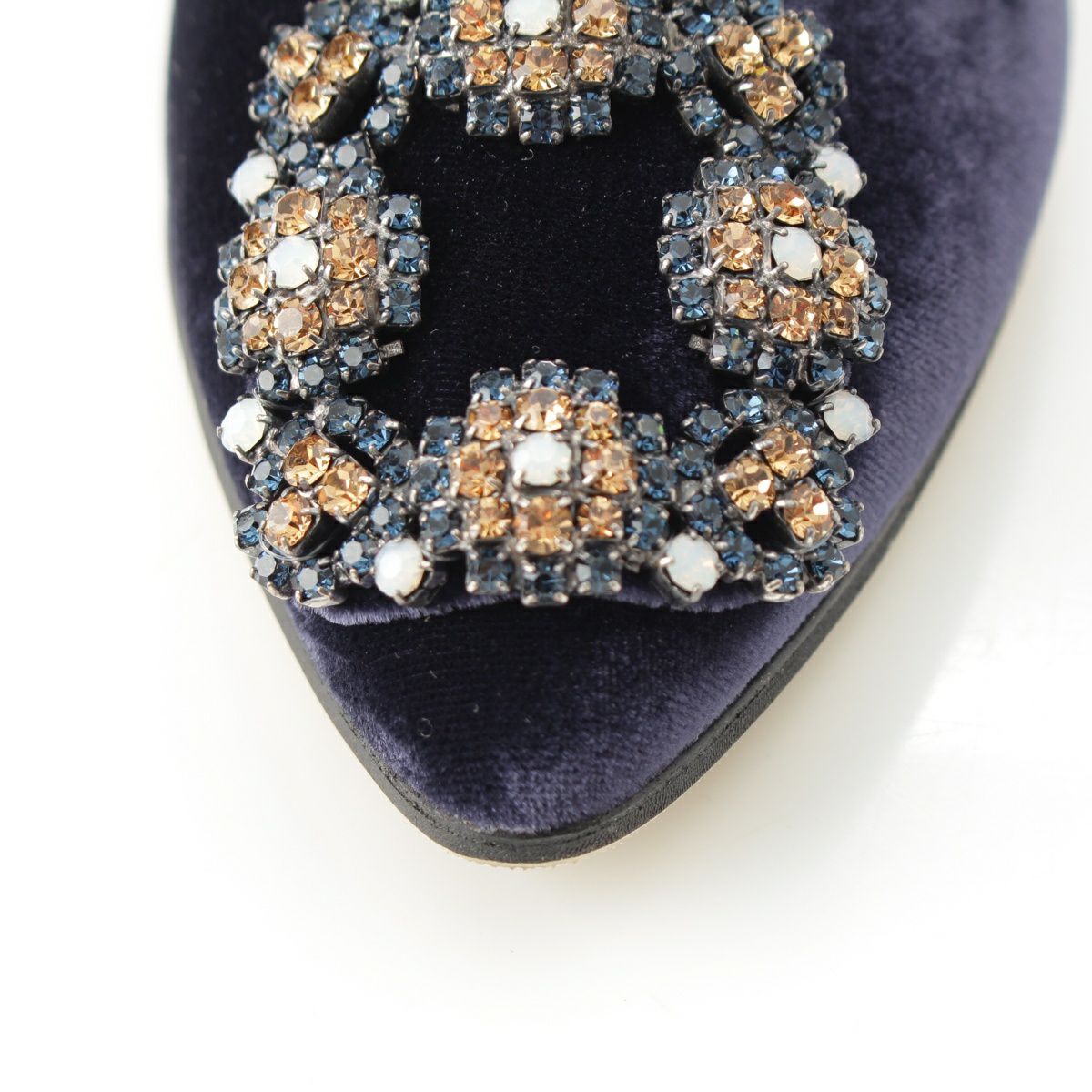 マノロブラニク ハンギシ ベルベット 70 ヒール パンプス シューズ  