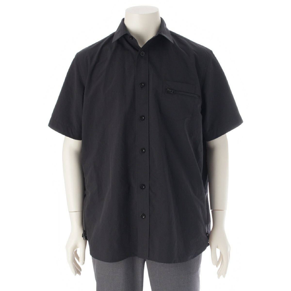 サカイ 24年 Matte Taffeta Shirt 半袖シャツ トップス 24-03358M ブラック 1