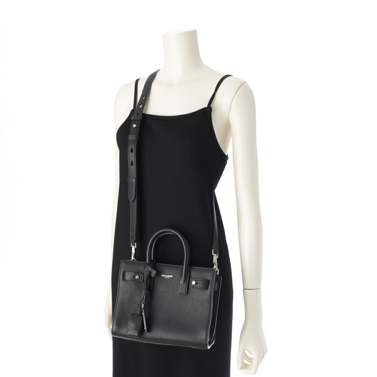 サンローラン レザー サックドジュール ソフト ナノ 2WAY ハンドバッグ