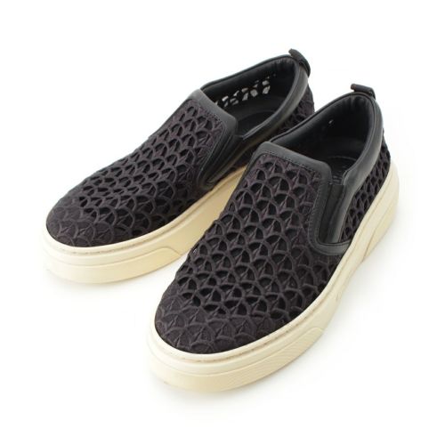 サルヴァトーレフェラガモ ロゴ レース スリッポン スニーカー シューズ ブラック 7