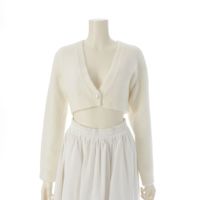 近年♡フォクシー カシミヤ混 ニット プルオーバー ショート丈 アイボリー 42 フォクシー 2024年 Fluffy カシミヤ×シルク×ナイロン ショート丈