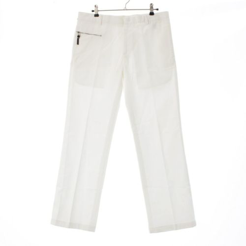 ディオール・オム 03SS エディ期 ジップ センタープレス チノパンツ 3EH1014058 ホワイト 48