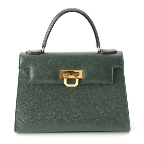 カルボッティ エレナ トップハンドル 2WAY ショルダー ハンドバッグ グリーン